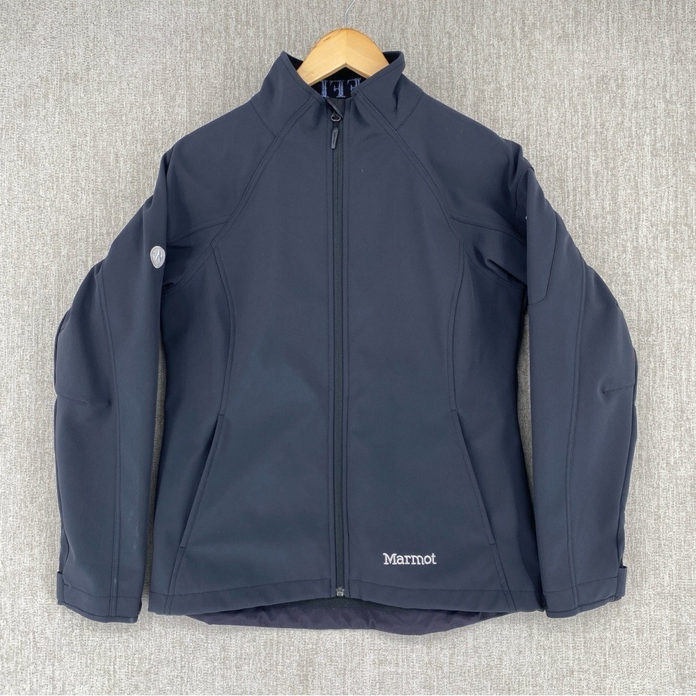 Marmot Tempo Softshell Jacket Men Medium‎ Black Full Zip Lightweight Hiking Coat